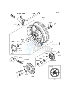 Z800 ABS ZR800FGF UF (UK FA) XX (EU ME A(FRICA) drawing Rear Hub