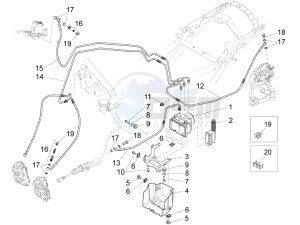 California 1400 Custom ABS 1380 WEG drawing Impianto frenante ABS