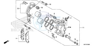 CRF450XE CRF450R Europe Direct - (ED) drawing FRONT BRAKE CALIPER