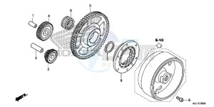 NC750DE Integra - NC750D Europe Direct - (ED) drawing STARTING CLUTCH