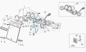 California 1100 Stone - Metal PI Stone/Metal PI drawing Lh front brake system