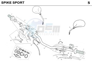 SPIKE SPORT 50 drawing CONTROLS -  STEER