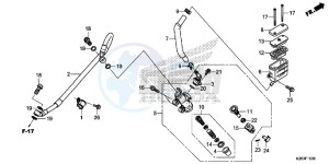 MSX125D MSX125 UK - (E) drawing REAR BRAKE MASTER CYLINDER