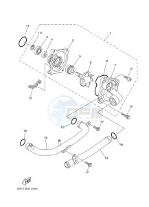 XP500 T-MAX 530 (59C8) drawing WATER PUMP