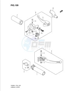 VL800 drawing HANDLE LEVER