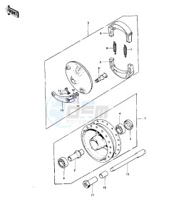 KX 250 (A) drawing FRONT HUB_BRAKE -- KX250- -