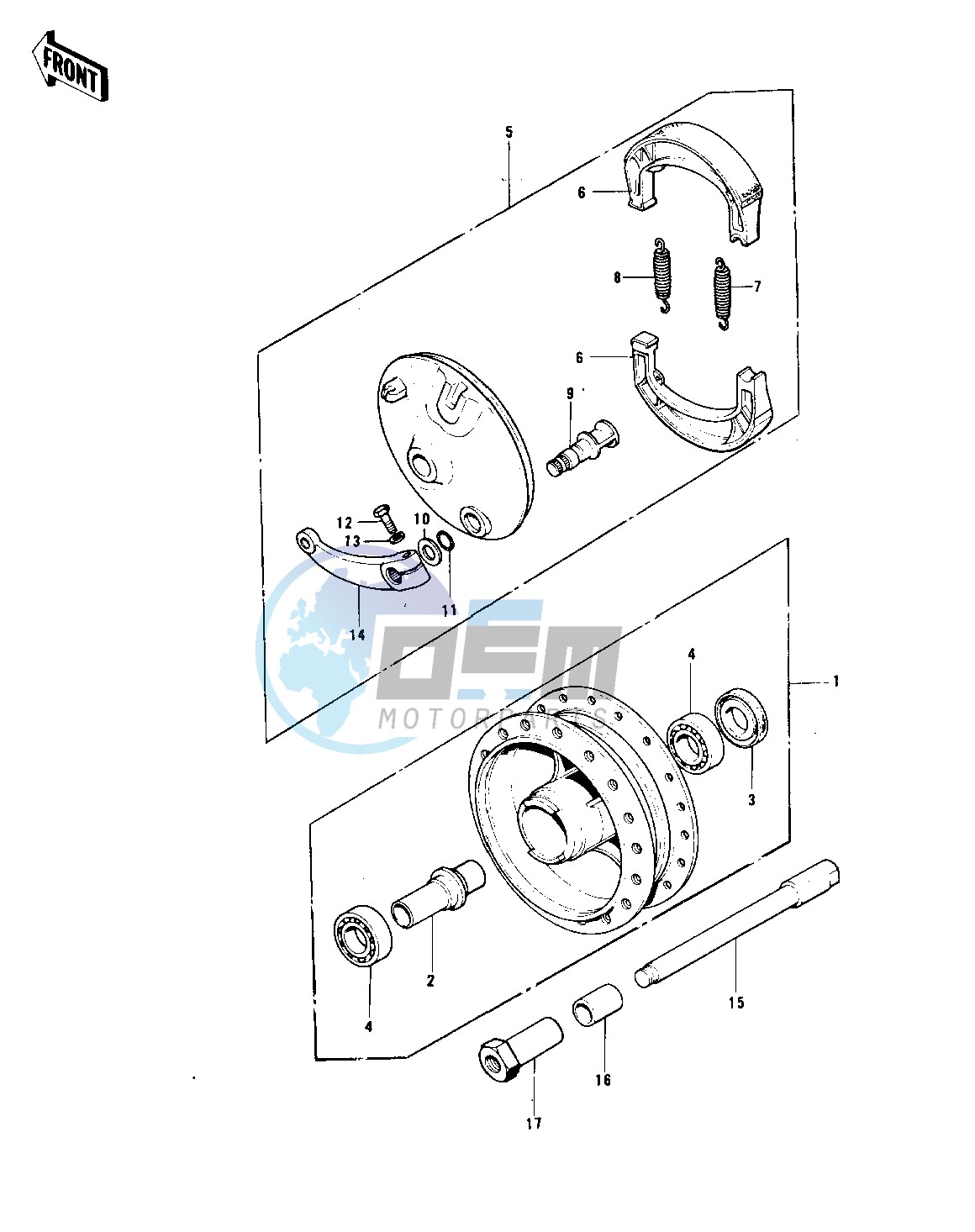 FRONT HUB_BRAKE -- KX250- -