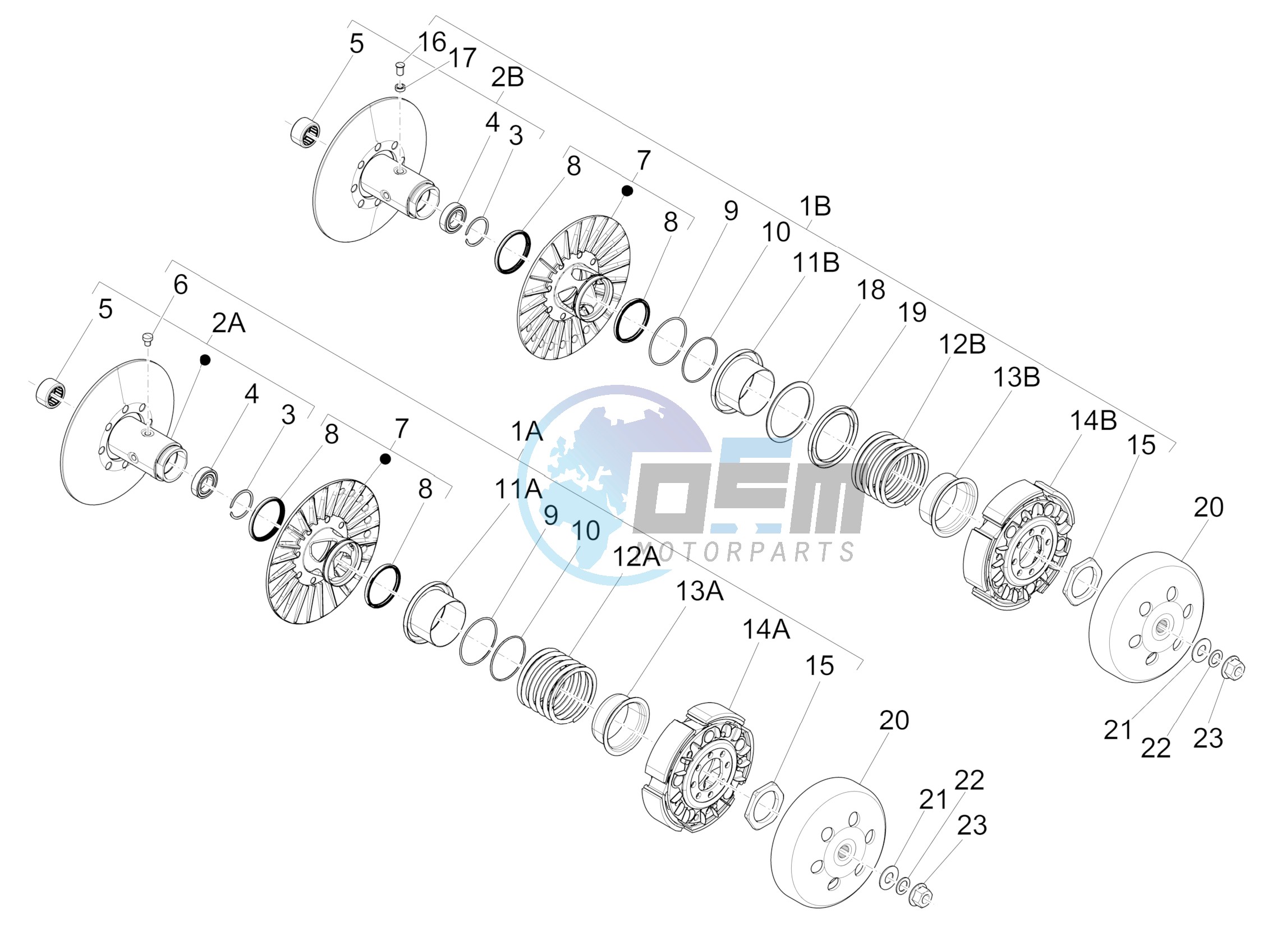 Driven pulley