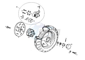 GP 1 - 50 cc drawing REAR WHEEL