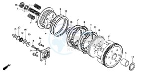 CB250 NIGHTHAWK drawing CLUTCH