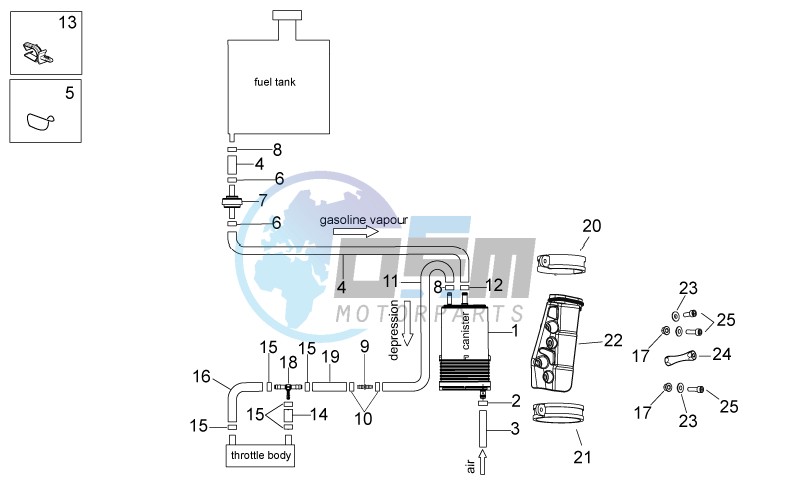 Fuel vapour recover system