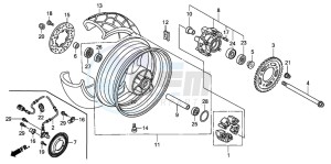 XL1000VA drawing REAR WHEEL