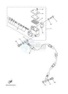 XT250 XT250D SEROW (1YB3) drawing FRONT MASTER CYLINDER