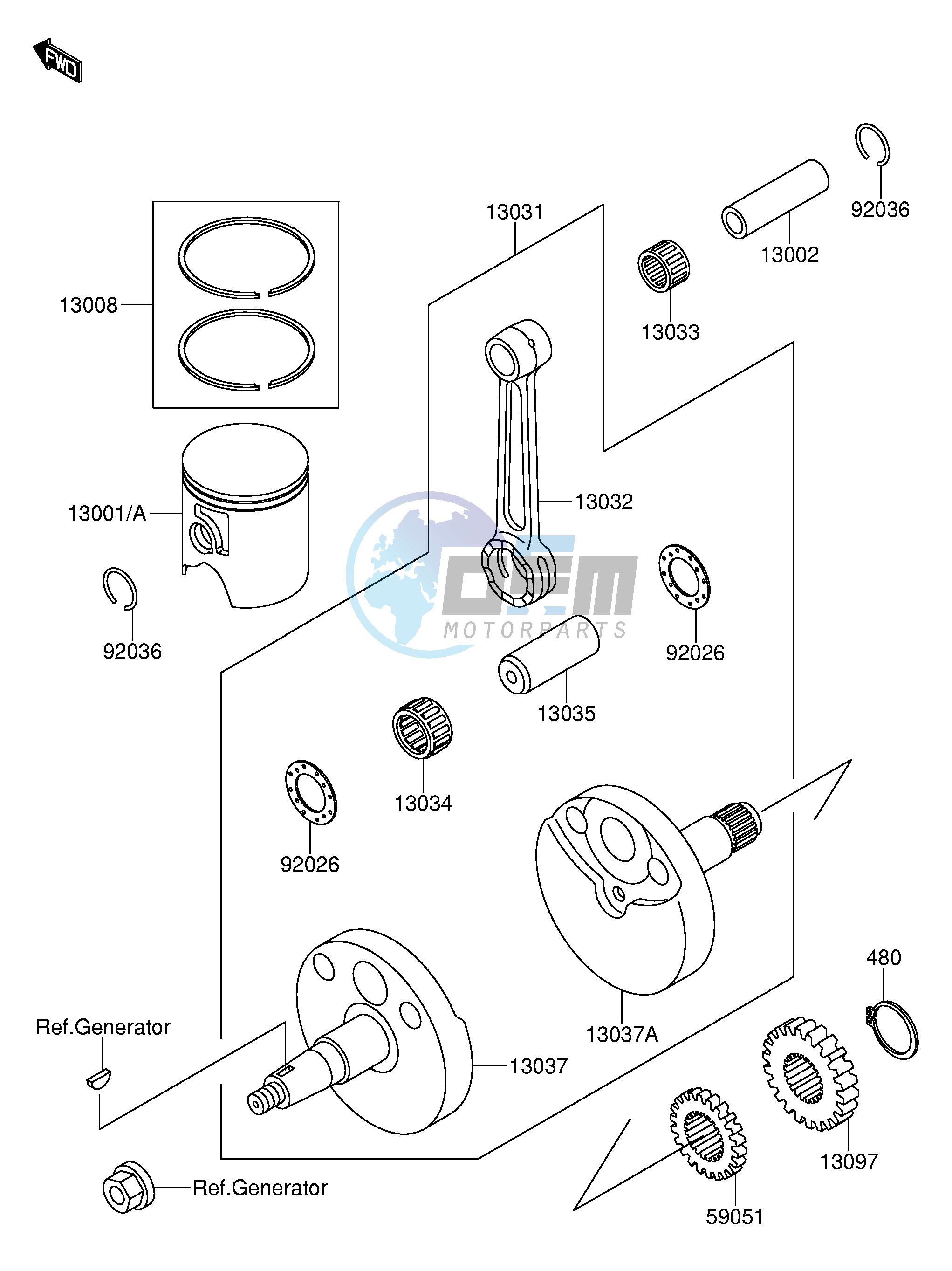 CRANKSHAFT PISTON