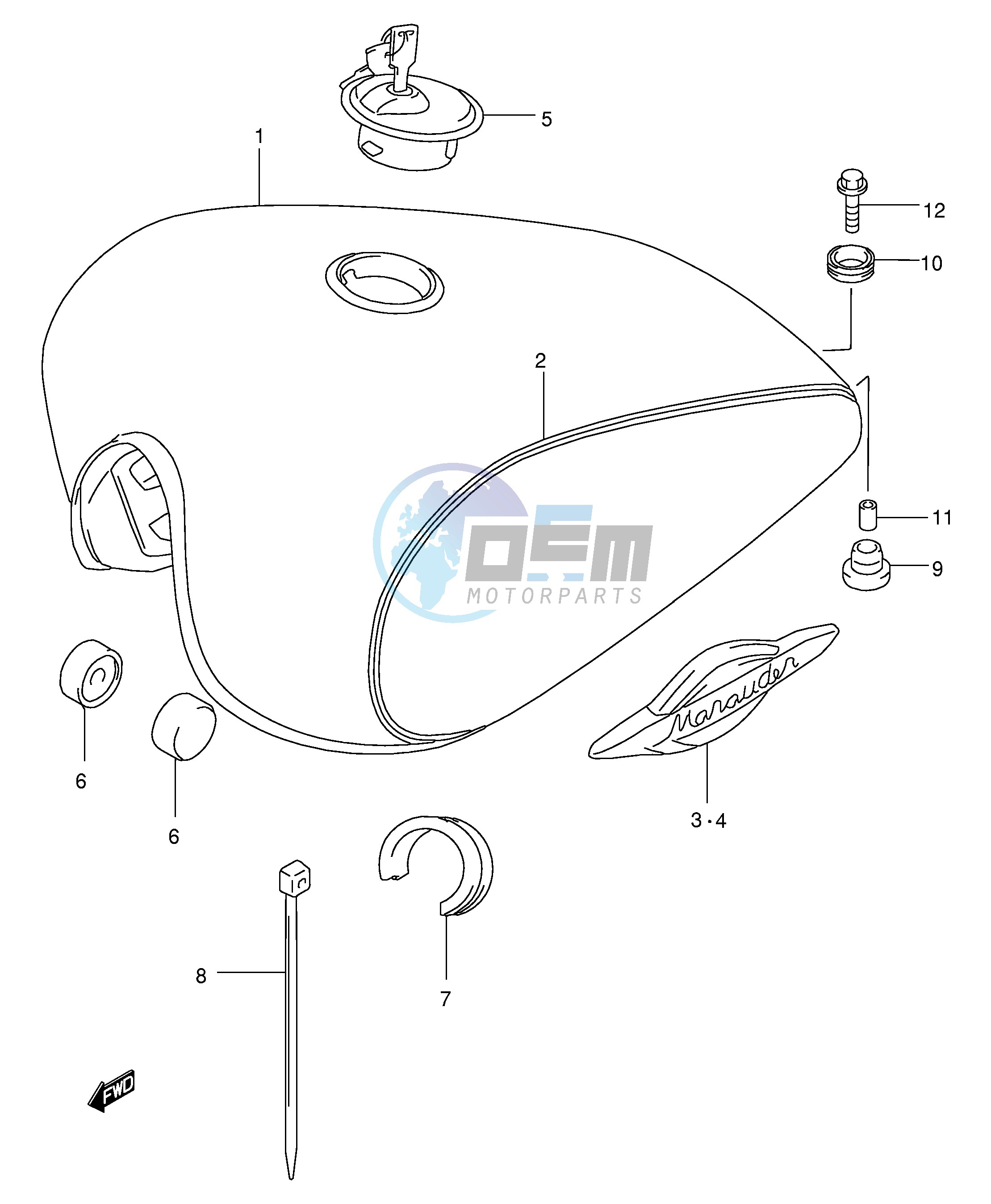 FUEL TANK (MODEL X)