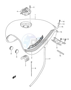 VZ800 (E2) MARAUDER drawing FUEL TANK (MODEL K2 K3)