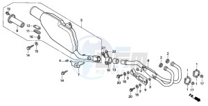 XR600R drawing EXHAUST MUFFLER