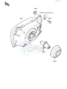 ZX 600 C [NINJA 600R] (C1-C2) [NINJA 600R] drawing HEADLIGHT-- S- -