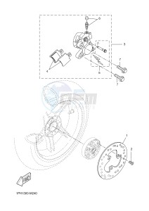 NS50F NITRO 4T (1GB4) drawing REAR BRAKE CALIPER