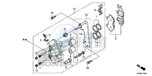 GLR1251WHF CB125F UK - (E) drawing FRONT BRAKE CALIPER