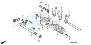 CBR125RWA Germany - (G / BLA) drawing GEAR SHIFT DRUM