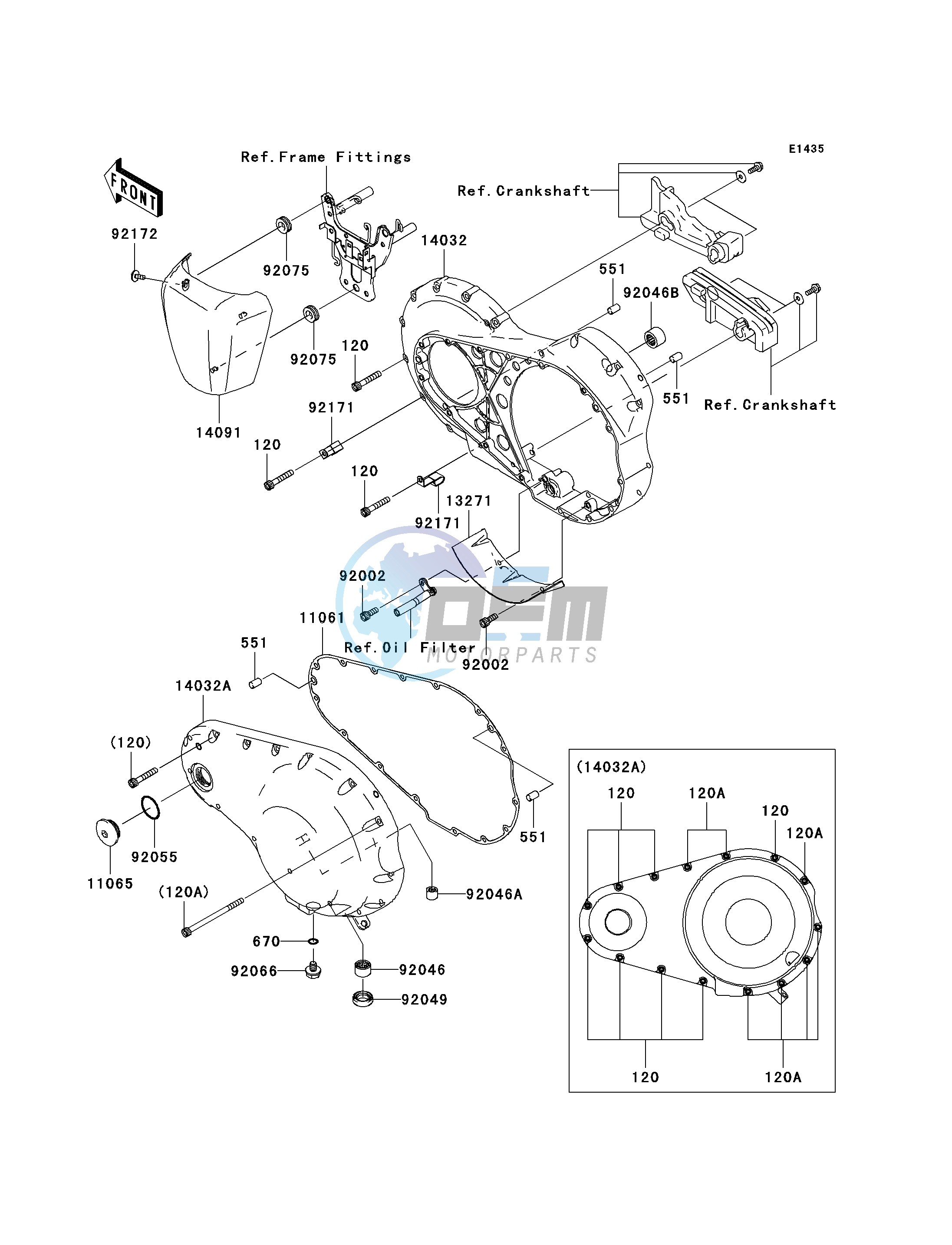 LEFT ENGINE COVER-- S- -