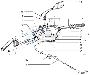 ET4 150 Leader drawing Handlebars component RH