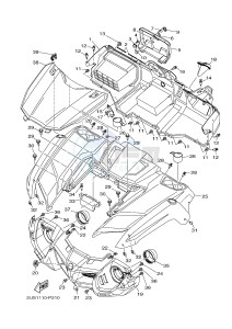 YXM700E YXM700PHF VIKING (1XPM) drawing FRONT FENDER