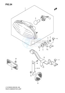 LT-A700X (E28-E33) drawing REAR COMBINATION LAMP