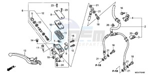 CBR600FC drawing FR. BRAKE MASTER CYLINDER (CBR600F)