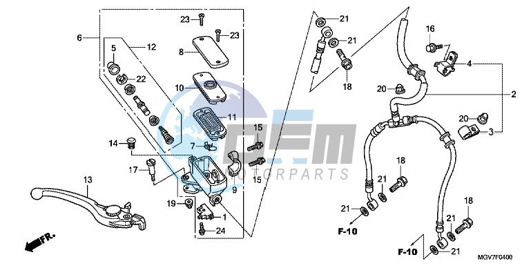 FR. BRAKE MASTER CYLINDER (CBR600F)