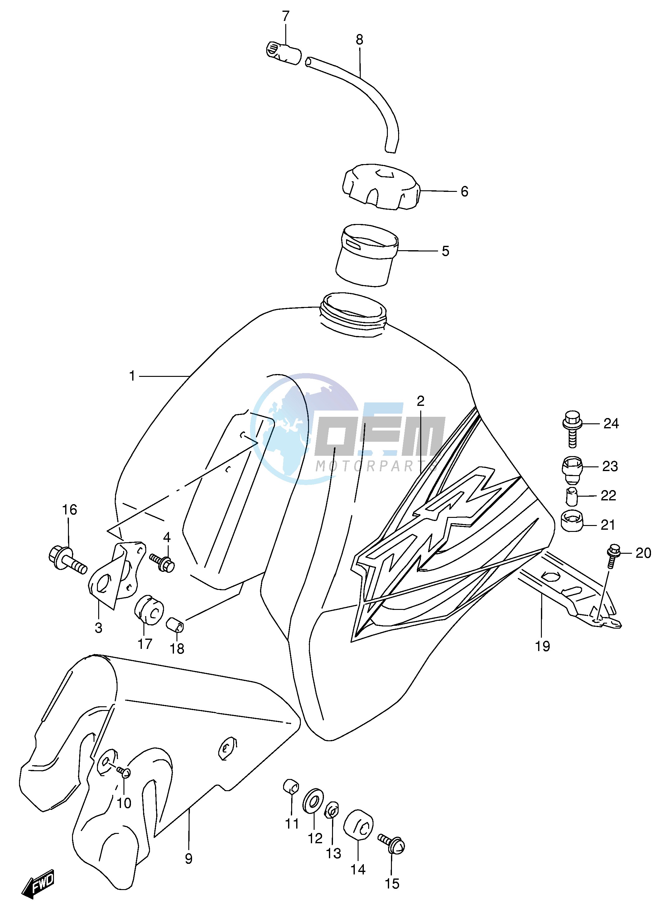 FUEL TANK (MODEL X)