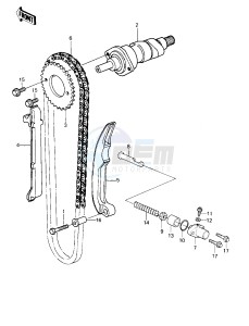 KLT 200 A [KLT200] (A1-A3) [KLT200] drawing CAMSHAFT_CHAIN_TENSIONER -- 81-82 KLT200-A1_A2_A3- -