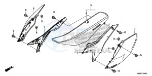 CRF450RG CRF450R Europe Direct - (ED) drawing SEAT/SIDE COVER