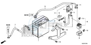 CRF250MF CRF250M UK - (E) drawing BATTERY