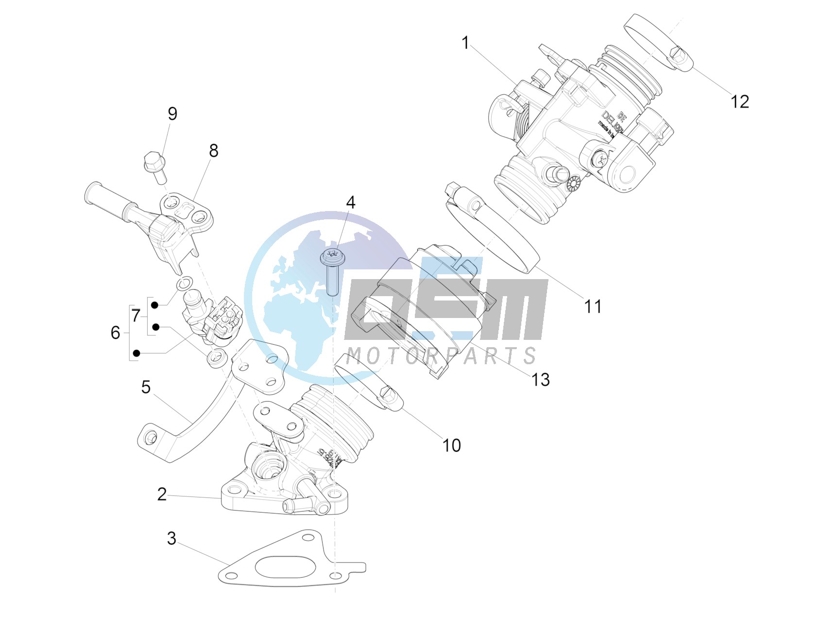 Throttle body - Injector - Union pipe