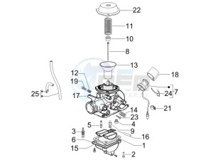 Liberty 50 4t Delivery drawing Carburetors components