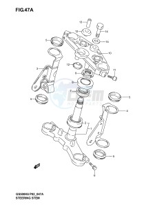 GS500 (P19) drawing STEERING STEM (GS500K4 K5 K6 UK4 K5 K6)