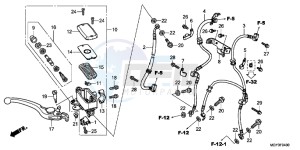 VFR800XC drawing FR. BRAKE MASTER CYLINDER