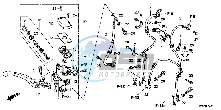 FR. BRAKE MASTER CYLINDER