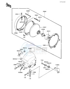 KZ 550 M [LTD SHAFT] (M1) [LTD SHAFT] drawing HEADLIGHT