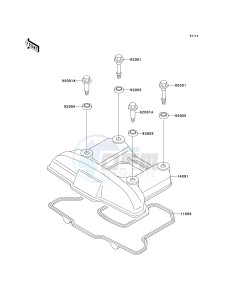 KL 650 A [KLR 650] (A6F-A7F) A7F drawing CYLINDER HEAD COVER