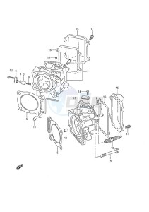 DF 25 V-Twin drawing Cylinder Head