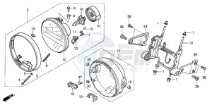 CB1300F CB1300SUPER FOUR drawing HEADLIGHT (2)