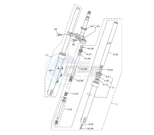 YBR 125 drawing FRONT FORK