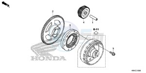 TRX500FM1H TRX500 ED drawing STARTING GEAR