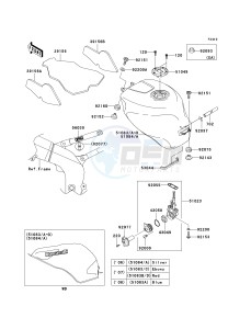 ZX 600 J [ZZR600] (J6F-J8F) J8F drawing FUEL TANK