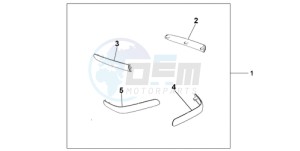 GL18009 E / MKH drawing CHROME SADDLEBAG