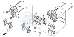 CBR1000RR drawing FRONT BRAKE CALIPER