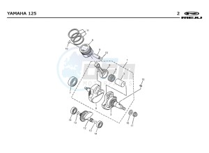 RS2-125-MATRIX-PRO-BLACK drawing PISTON - CRANKSHAFT  Yamaha 125 4t Euro 2